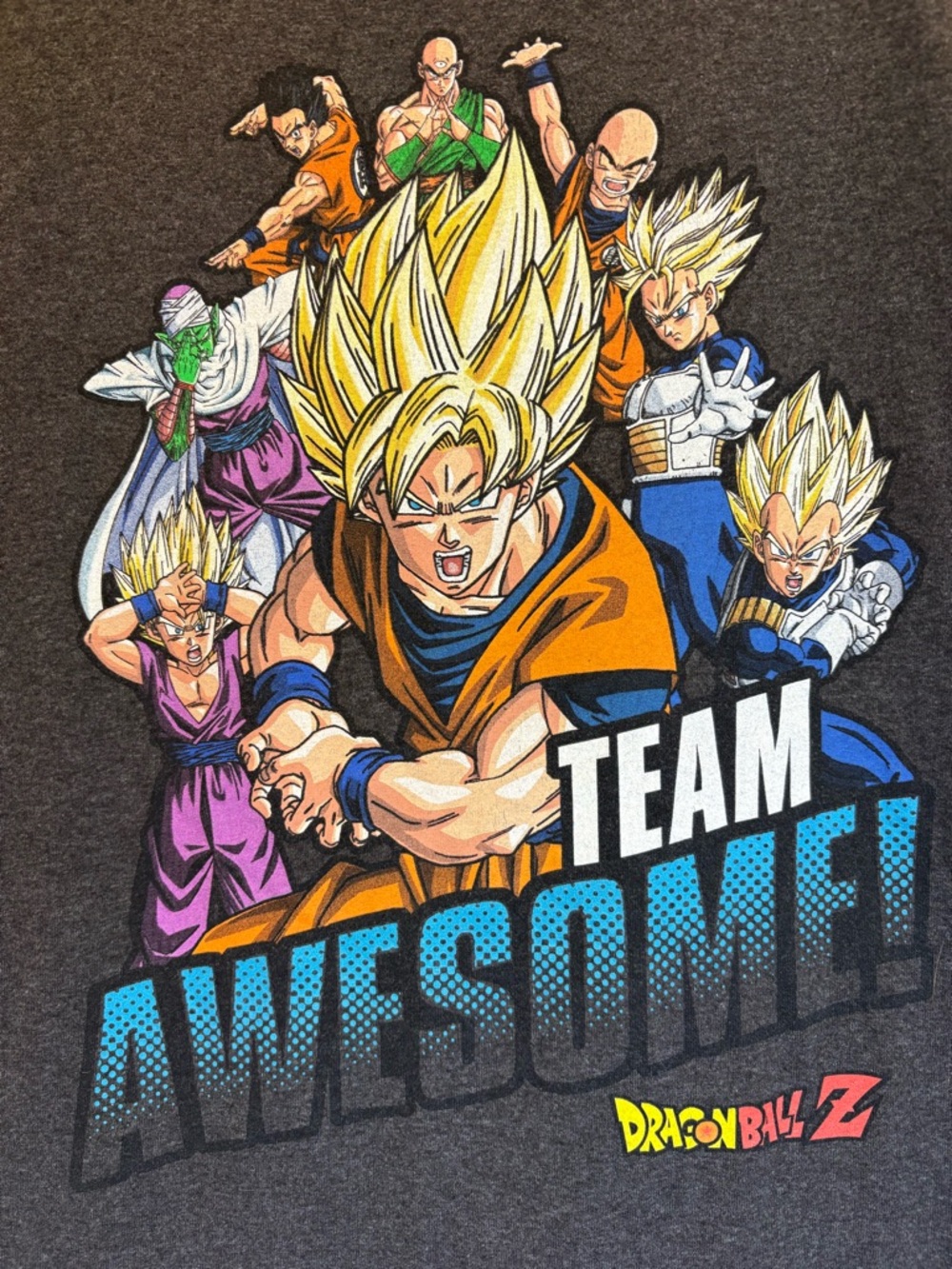 Dragon Ball Z “Team Awesome” Graphic Kids T-Shirt | Size Large 🧡 🔥 - Picture 8 of 16